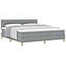 Letto a molle con materasso grigio chiaro 180x200 cm tessuto - Foto miniatura 1