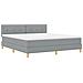 Letto a molle con materasso grigio chiaro 180x200 cm tessuto - Foto miniatura 3