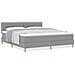 Letto a molle con materasso grigio chiaro 180x200 cm tessuto - Foto miniatura 4