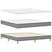 Letto a molle con materasso grigio chiaro 180x200 cm tessuto - Foto miniatura 6
