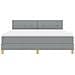 Letto a molle con materasso grigio chiaro 180x200 cm tessuto - Foto miniatura 8