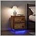Comodino con Luci LED Legno Antico 38x34x50 cm - Foto miniatura 5