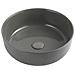 Lavabo Bacinella D'appoggio Tondo D33 Cm In Ceramica Grigio Cemento - Foto miniatura 1