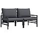 Mobili da Esterno con cuscino 2 pcs Antracite Acciaio - Foto miniatura 1