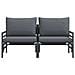 Mobili da Esterno con cuscino 2 pcs Antracite Acciaio - Foto miniatura 5