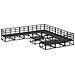 Set Divano da Giardino con cuscino 12 pcs Nero Alluminio - Foto miniatura 5