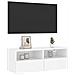 Mobile TV a Parete Bianco 80x30x30 cm in Legno Multistrato - Foto miniatura 5