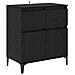 Credenza con cassetto Rovere Nero 60 x 35 x 70 cm - Foto miniatura 1