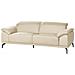 Divano 3 Posti Vejen Pelle Sintetica Beige - Foto miniatura 3