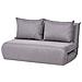 Divano Letto 2 Posti Roros Lino Sintetico Grigio Scuro - Foto miniatura 3