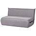 Divano Letto 2 Posti Roros Lino Sintetico Grigio Scuro - Foto miniatura 4