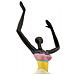 Scultura Donnina Dance Rubic A In Resina Multicolore - Foto miniatura 4