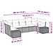 Set Divano da Giardino con cuscino 7 pcs Marrone polyrattan - Foto miniatura 8