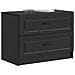 Armadio da Notte Nero 62 x 34,5 x 44,5 cm Legno ingegnerizzato - Foto miniatura 2