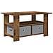 Tavolino da salotto con cassetto Legno vecchio 77 x 55 x 42 cm - Foto miniatura 1