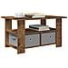 Tavolino da salotto con cassetto Legno vecchio 77 x 55 x 42 cm - Foto miniatura 3
