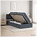 Letto con Contenitore Grigio Scuro 90 x 190 cm Velluto - Foto miniatura 2