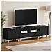 Mobile TV LED a 5 pezzi Nero Legno ingegnerizzato - Foto miniatura 4