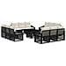Set Divano da Giardino 13 pz Nero e Bianco Crema polyrattan - Foto miniatura 1