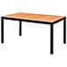 Tavolo Da Pranzo Per Giardino Wpc Alluminio 150x90x74cm Marrone - Foto miniatura 1
