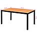 Tavolo Da Pranzo Per Giardino Wpc Alluminio 150x90x74cm Marrone - Foto miniatura 3
