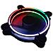 VENTOLA 120X120 12 VOLT CONNETTORE 3 POLI+4 POLI MOLEX LUCE RGB+RAINBOW (richiede controller)  - Foto miniatura 1