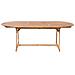 Set Da Giardino In Legno 8 Posti Con Cuscini A Righe Blu / beige Maui - Foto miniatura 6