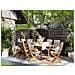 Set Da Giardino In Legno 8 Posti Con Cuscini A Righe Blu / beige Maui - Foto miniatura 21