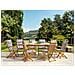 Set Da Giardino In Legno 8 Posti Con Cuscini A Righe Blu / beige Maui - Foto miniatura 26