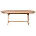 Set Da Giardino In Legno 8 Posti Con Cuscini A Righe Blu / beige Maui - Foto miniatura 7