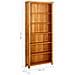 Libreria a 6 Ripiani 80x22,5x180 cm in Massello di Rovere - Foto miniatura 3