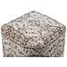 Pouf In Tessuto Grigio / beige Talpa 42 X 42 Cm Meerut - Foto miniatura 14