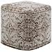 Pouf In Tessuto Grigio / beige Talpa 42 X 42 Cm Meerut - Foto miniatura 12