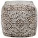 Pouf In Tessuto Grigio / beige Talpa 42 X 42 Cm Meerut - Foto miniatura 18