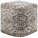 Pouf In Tessuto Grigio / beige Talpa 42 X 42 Cm Meerut - Foto miniatura 19