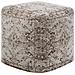 Pouf In Tessuto Grigio / beige Talpa 42 X 42 Cm Meerut - Foto miniatura 7