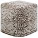 Pouf In Tessuto Grigio / beige Talpa 42 X 42 Cm Meerut - Foto miniatura 1