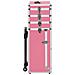 Valigia Trolley Per Cosmetici In Alluminio Rosa - Foto miniatura 2
