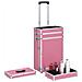 Valigia Trolley Per Cosmetici In Alluminio Rosa - Foto miniatura 4