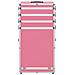 Valigia Trolley Per Cosmetici In Alluminio Rosa - Foto miniatura 5