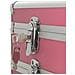 Valigia Trolley Per Cosmetici In Alluminio Rosa - Foto miniatura 7
