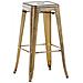 Sgabello Bar Joshua V2 in Metallo Stile Industriale - Sgabello Bancone Robusto Impilabile - Sgabello Cucina Senza Schienale I Sgabello Design H 76 cm Oro - Foto miniatura 1