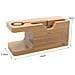 Docking Station - Stazione Di Ricarica In Vero Legno Di Bambù - Compatibile Con Tutti I Telefoni Cellulari E Gli Smartwatch - Foto miniatura 5
