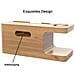 Docking Station - Stazione Di Ricarica In Vero Legno Di Bambù - Compatibile Con Tutti I Telefoni Cellulari E Gli Smartwatch - Foto miniatura 6