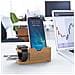 Docking Station - Stazione Di Ricarica In Vero Legno Di Bambù - Compatibile Con Tutti I Telefoni Cellulari E Gli Smartwatch - Foto miniatura 7
