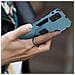 Cover Samsung Galaxy A51 Bi-materiale Anello Supporto Video Blu - Foto miniatura 2