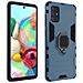 Cover Samsung Galaxy A51 Bi-materiale Anello Supporto Video Blu - Foto miniatura 8
