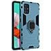 Cover Samsung Galaxy A51 Bi-materiale Anello Supporto Video Blu - Foto miniatura 5