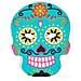 6 Maschere Di Cartone Piatte Da Colorare - Calavera Messicana - Foto miniatura 8
