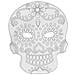 6 Maschere Di Cartone Piatte Da Colorare - Calavera Messicana - Foto miniatura 4